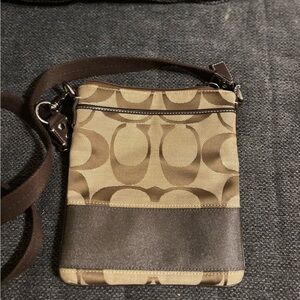Coach Signature Brown Crossbody Bag